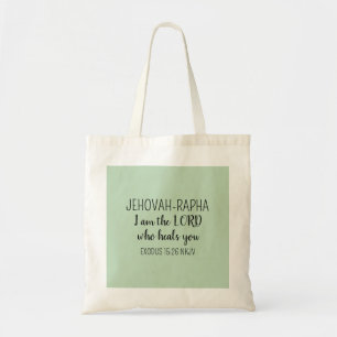 Lord Who Heals Light Green Simple Christian Tote Bag