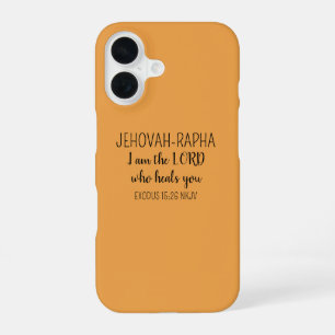 Lord Who Heals Orange Simple Christian iPhone 16 Case