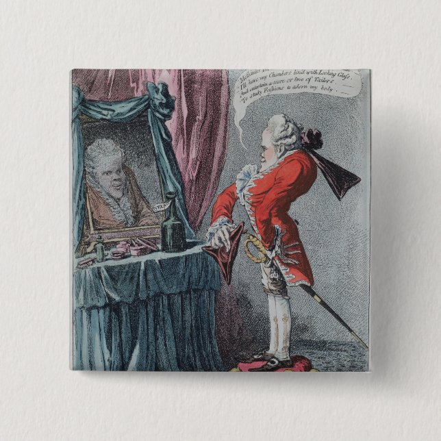 Lordly Elevation, pub. by Hannah Humphrey, 1802 15 Cm Square Badge (Front)