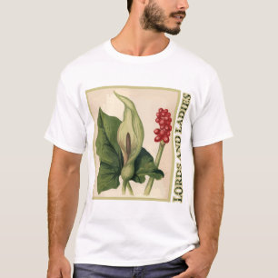 Lords And Ladies Cuckoo Pint Botanical Art T-Shirt
