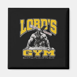 Lords Gym Bench Press The Sin Of The World2 Magnet