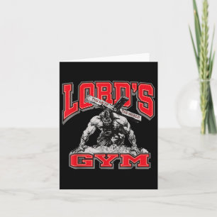 Lords Gym Bench Press The Sin Of The World, Christ Card