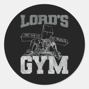 Lords Gym - Lord's The Sin Of World Jesus 2  Classic Round Sticker