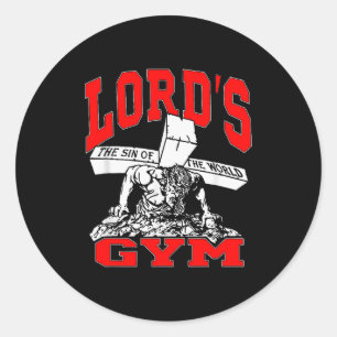 Lords Gym - Lord's The Sin Of World Jesus  Classic Round Sticker