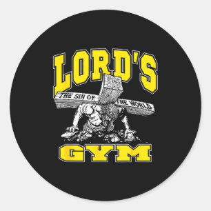 Lords Gym - Lord's The Sin Of World Jesus  Classic Round Sticker