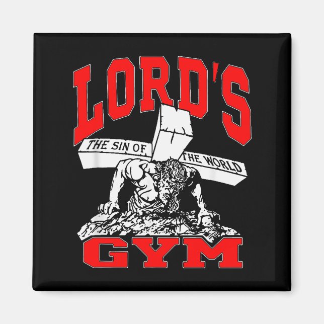Lords Gym - Lord's The Sin Of World Jesus  Magnet (Front)