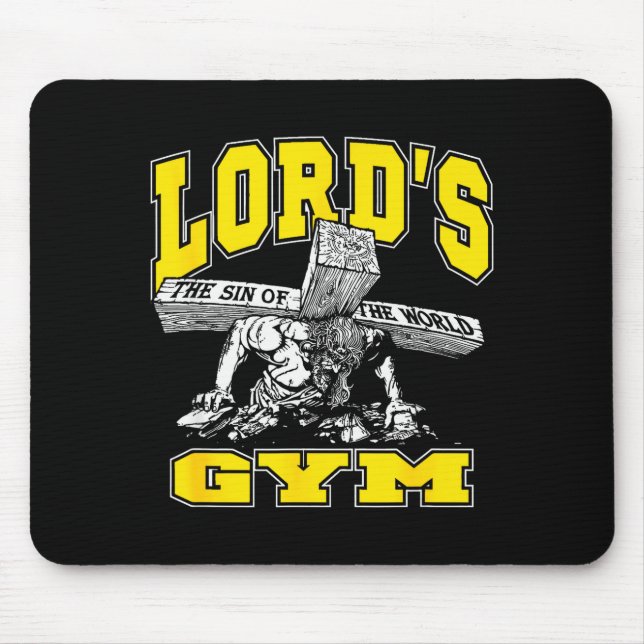 Lords Gym - Lord's The Sin Of World Jesus  Mouse Mat (Front)