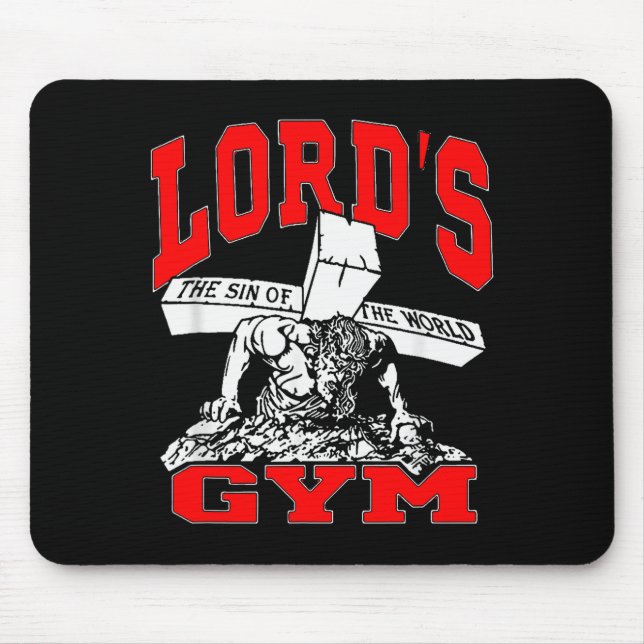 Lords Gym - Lord's The Sin Of World Jesus  Mouse Mat (Front)