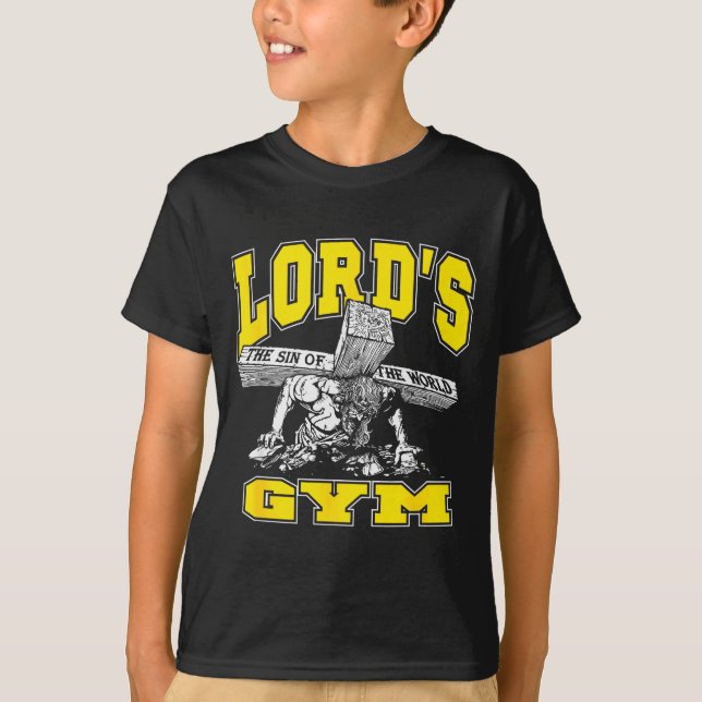 Lords Gym - Lord's The Sin Of World Jesus  T-Shirt (Front)