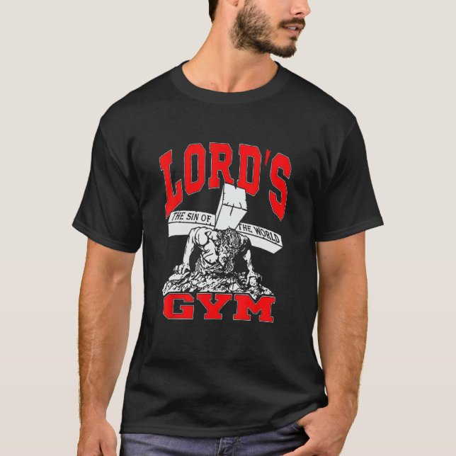 Lords Gym - Lord's The Sin of World Jesus T-Shirt (Front)