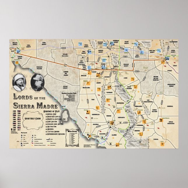 Lords of the Sierra Madre Map Poster (Front)