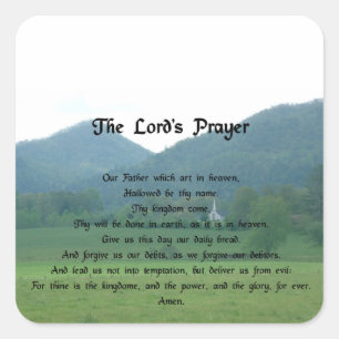 Lord's Prayer at Wolf Fork Valley Square Sticker