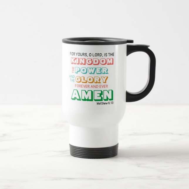 LORDS PRAYER Christian Travel Mug (Right)