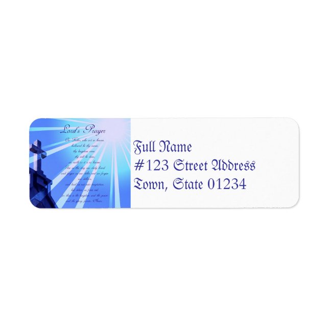 Lord's Prayer Design Address Labels (Front)