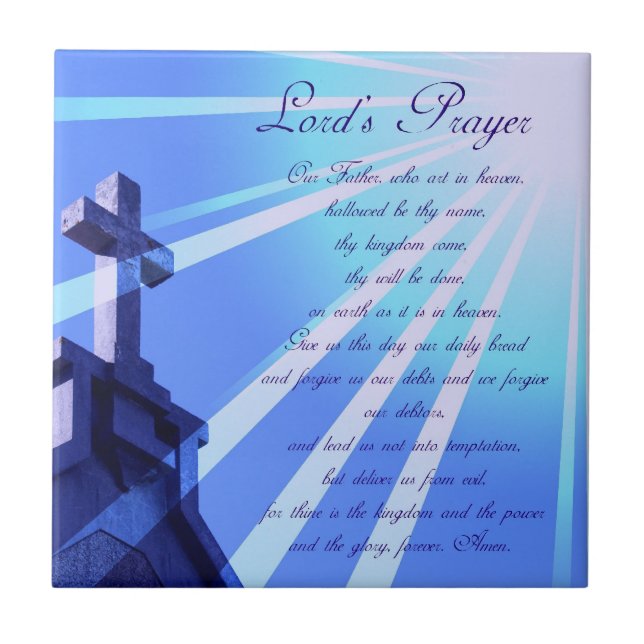 Lord's Prayer Design Tile (Front)