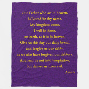 LORDS PRAYER FLEECE BLANKET