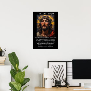 Lord's Prayer Passion of Christ Crown of Thorns Poster