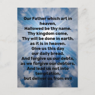 Lord's Prayer  Postcard