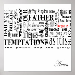 lords prayer poster