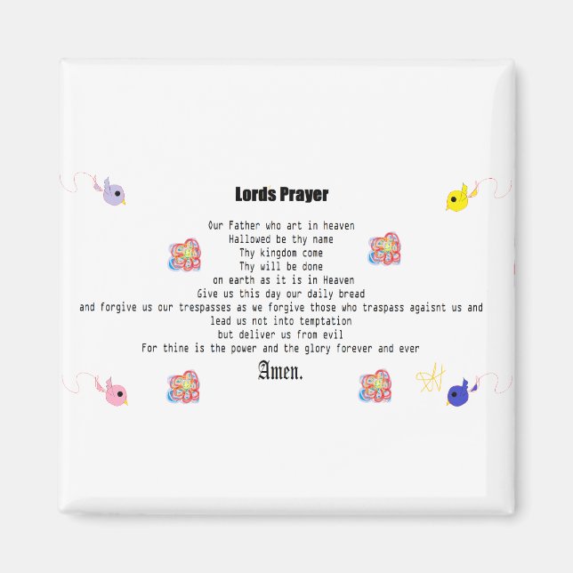 Lord's Prayer  Poster Magnet (Front)