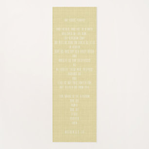 Lords Prayer - Prayer Mat/Sackcloth Design Yoga Mat