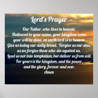 Lord's Prayer Scenic Christian Poster