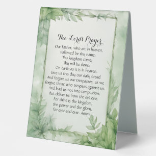 Lord's Prayer Watercolor Botanical Poster Print