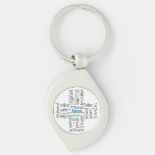 Lord's Prayer Word Cloud Key Ring