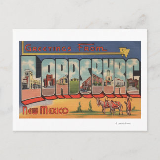 Lordsburg, New Mexico - Large Letter Scenes Postcard
