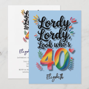 Lordy Lordy Look Who’s 40 Birthday Party Invitation