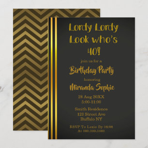 Lordy Lordy Looks Who’s 40 Birthday Invitations