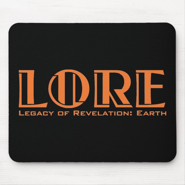 LORE Mousepad, Black Mouse Mat (Front)