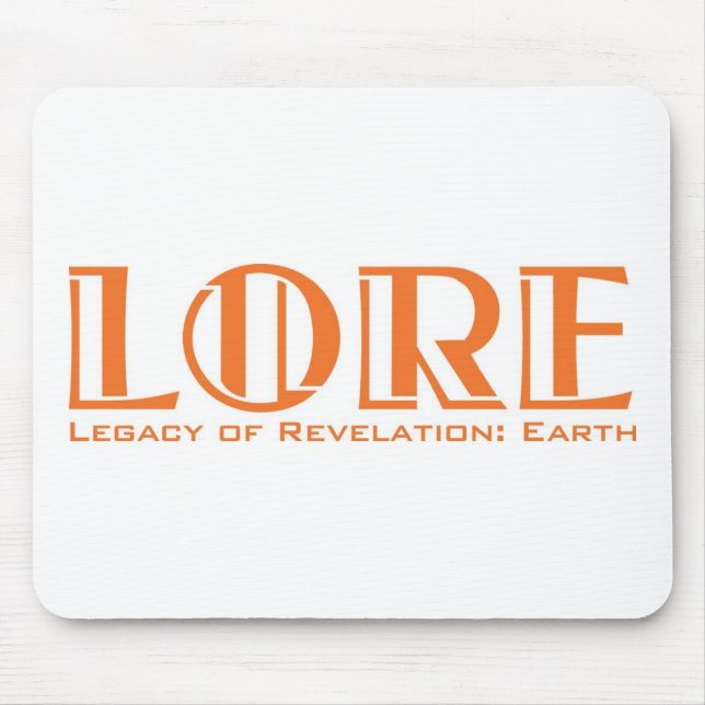 LORE Mousepad, White Mouse Mat (Front)