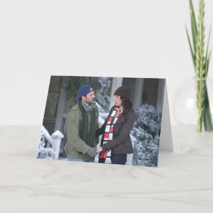 Lorelai & Luke Holding Hands in the Snow Card