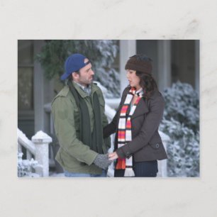 Lorelai & Luke Holding Hands in the Snow Postcard