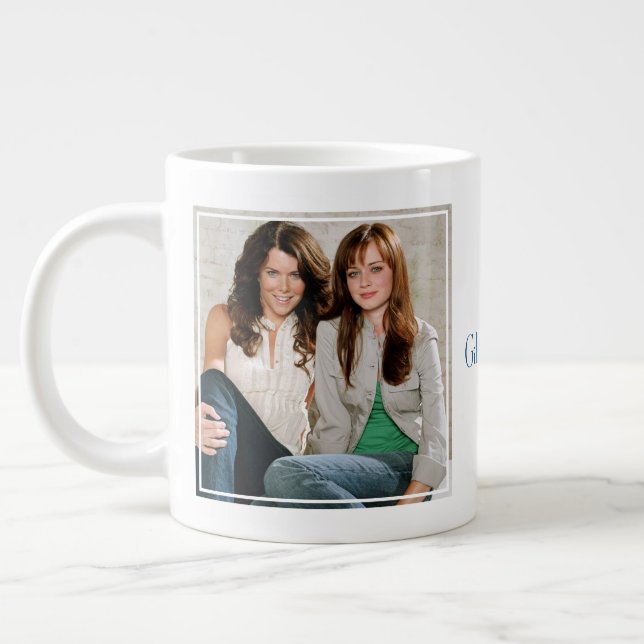 Lorelai & Rory Sitting Portrait Large Coffee Mug (Left)