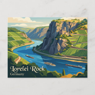 Lorelei Rock Germany Postcard