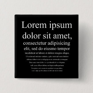 Lorem Ipsum 15 Cm Square Badge