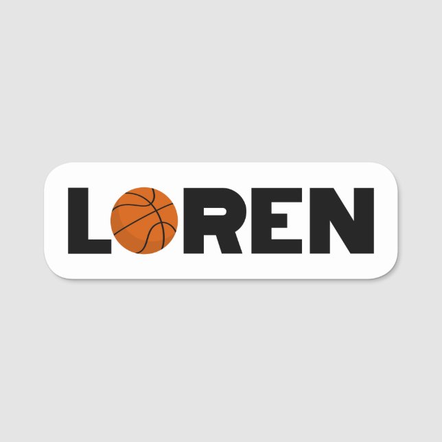 Loren Basketball Name Tag (Front)