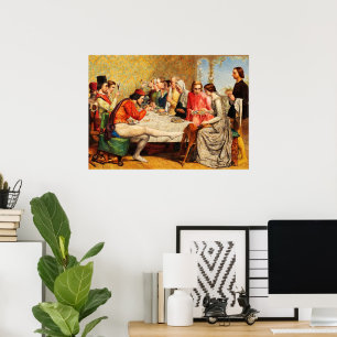 Lorenzo and Isabella by John Everett Millais Poster