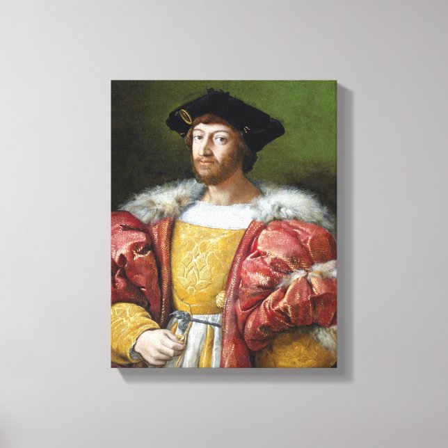 Lorenzo de Medici - Raphael - c1518 Canvas Print (Front)