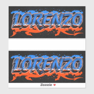 Lorenzo First Name Graffiti Sticker