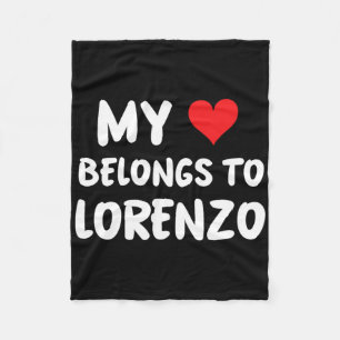 Lorenzo - My Heart Belongs To Lorenzo - Love Fleece Blanket