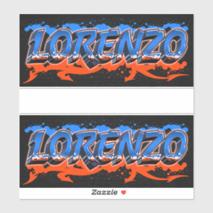 Lorenzo Vorname Name Graffiti Aufkleber Sticker
