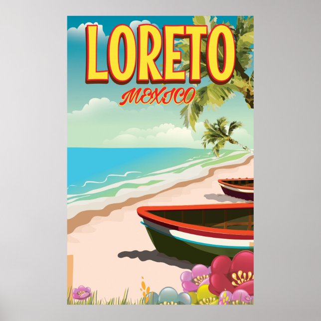 Loreto Mexico travel poster (Front)