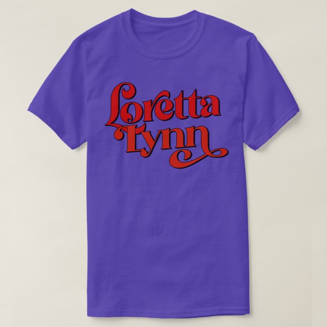 Loretta Lynn 70s Style Country Fan Design T-Shirt (Design Front)