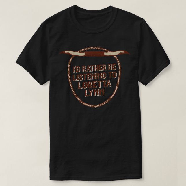 Loretta Lynn Retro Style Country Fan Design T-Shirt (Design Front)