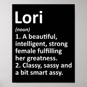 Lori Definition Personalised Name Funny Christmas  Poster