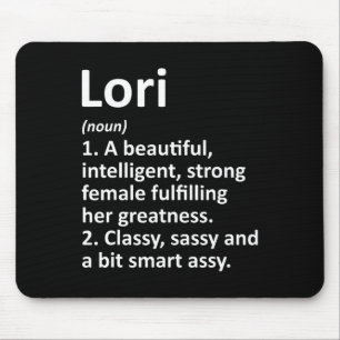 Lori Definition Personalized Name Funny Christmas Mouse Mat