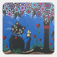Lori Everett_ Day Of The Dead, Black Cat, Cute Art